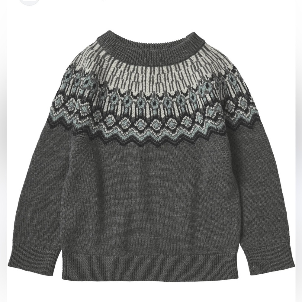 Fub Sweater Size 3 Grey 100% Wool